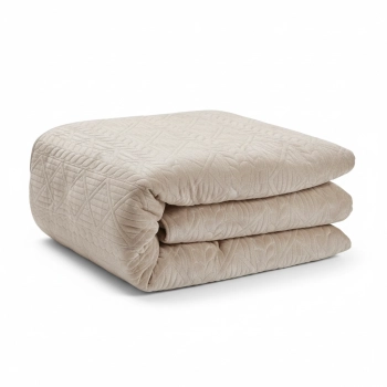 Narzuta 200x220 welurowa złota tłoczona gruba NP07